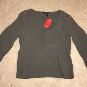 Olive Woven Top Forever 21 Classy